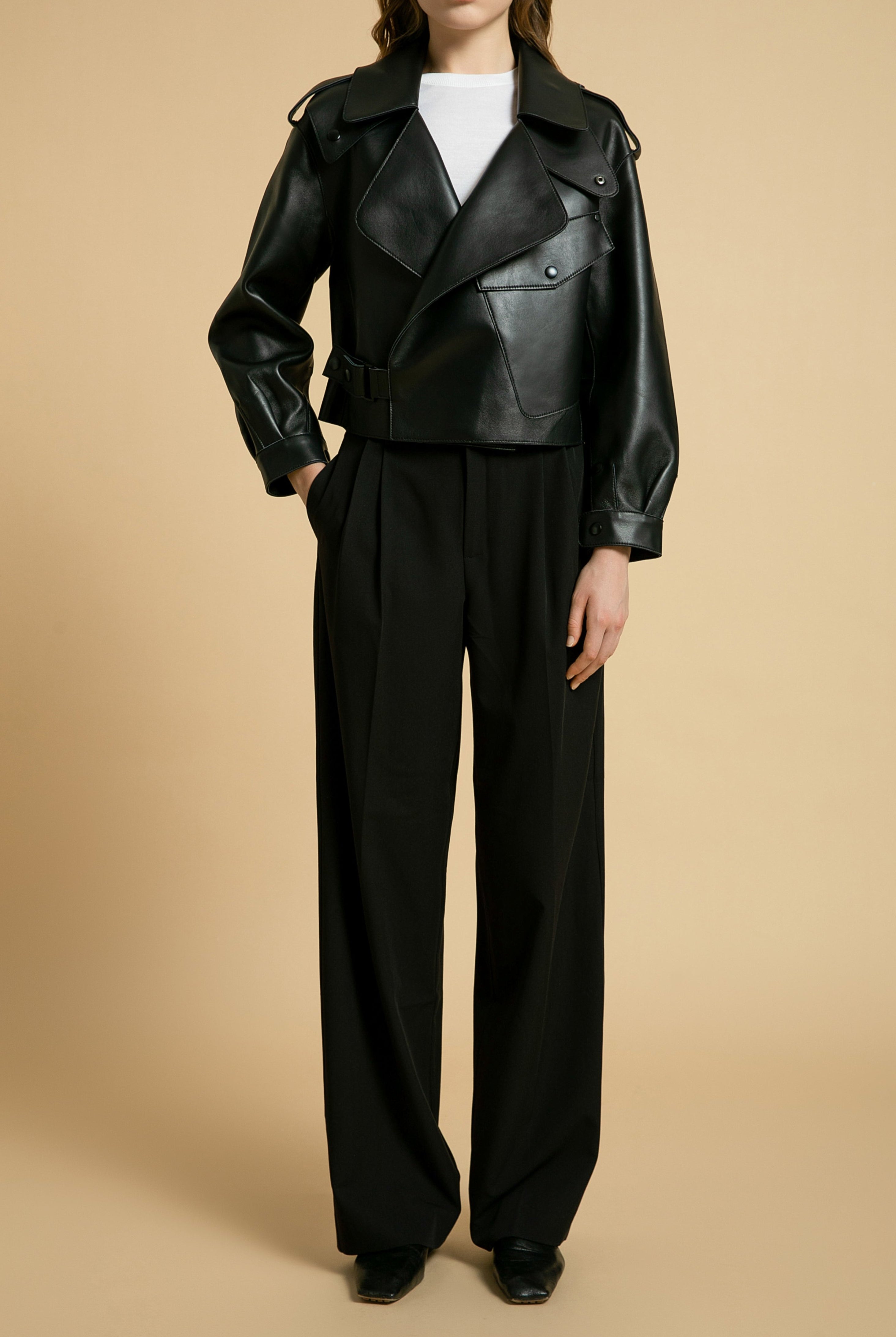Lonoco | Ronnie Biker Jacket in Black