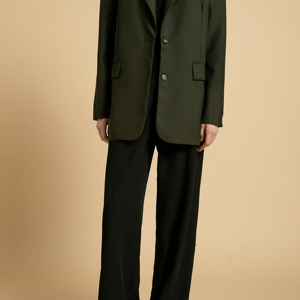 Petra Oversized Blazer in Dark Green