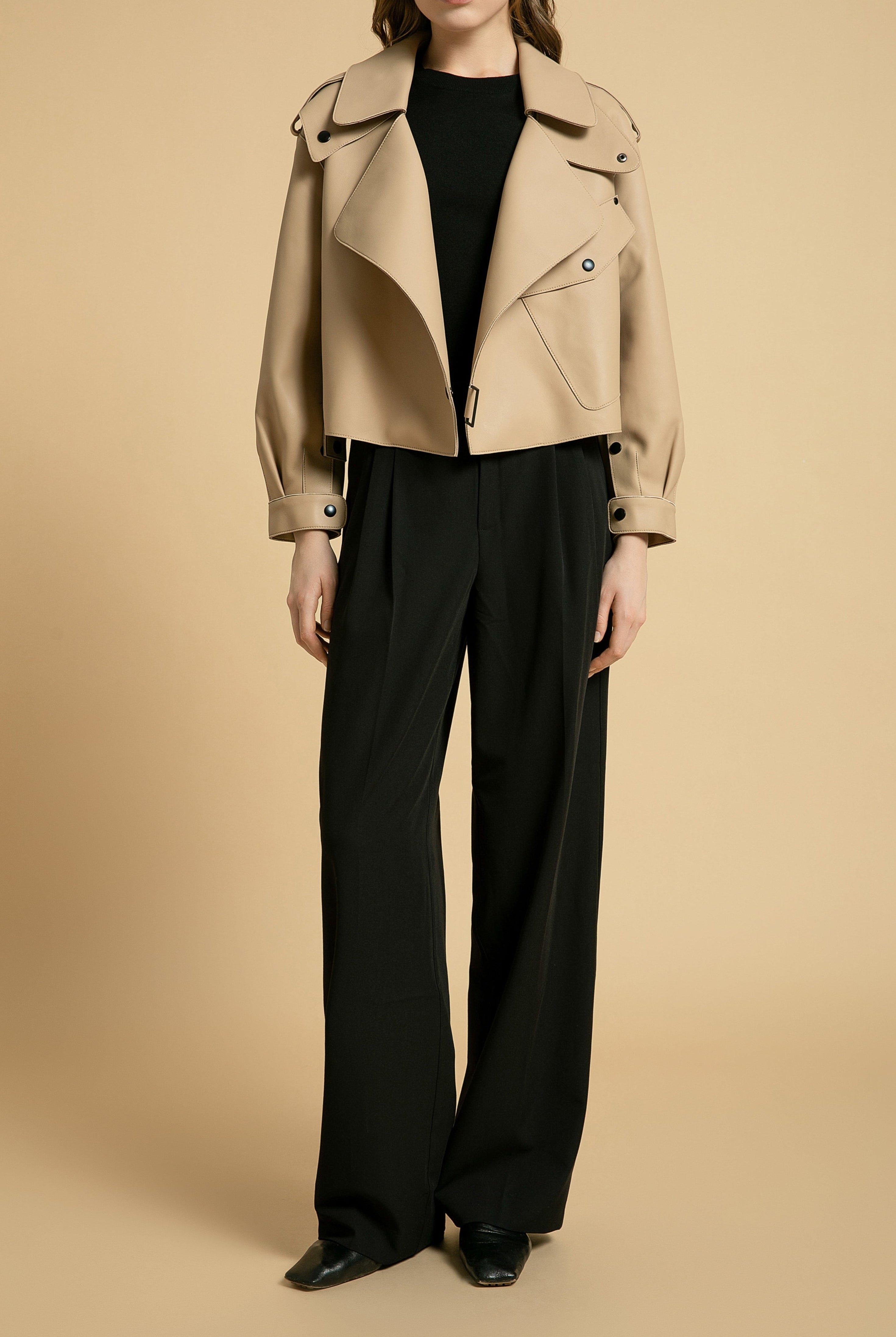 Lonoco | Ronnie Biker Jacket in Khaki
