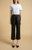 Lonoco | Ridley Leather Straight-Leg Pants in Black