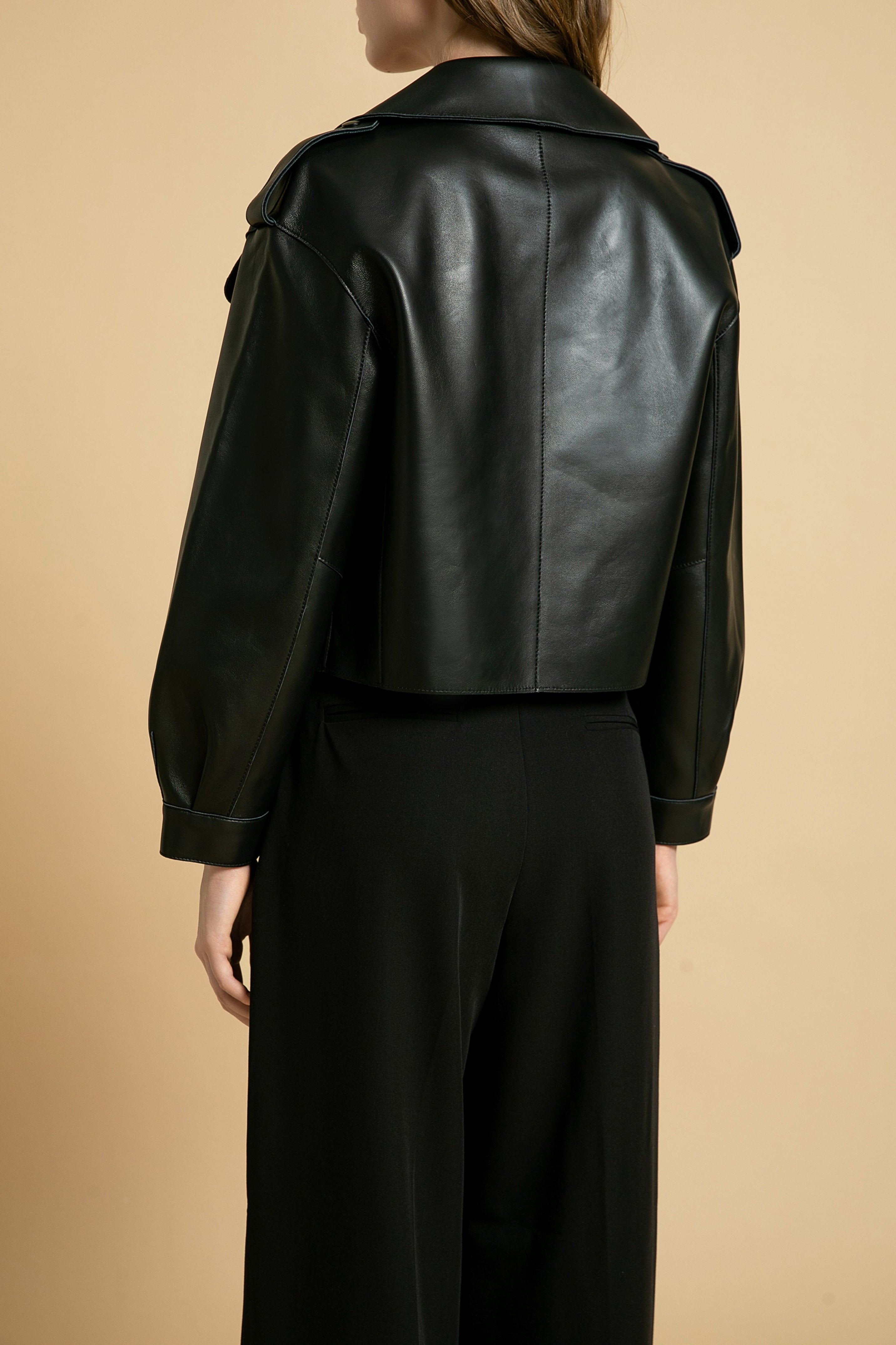 Lonoco | Ronnie Biker Jacket in Black