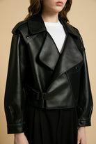 Lonoco | Ronnie Biker Jacket in Black