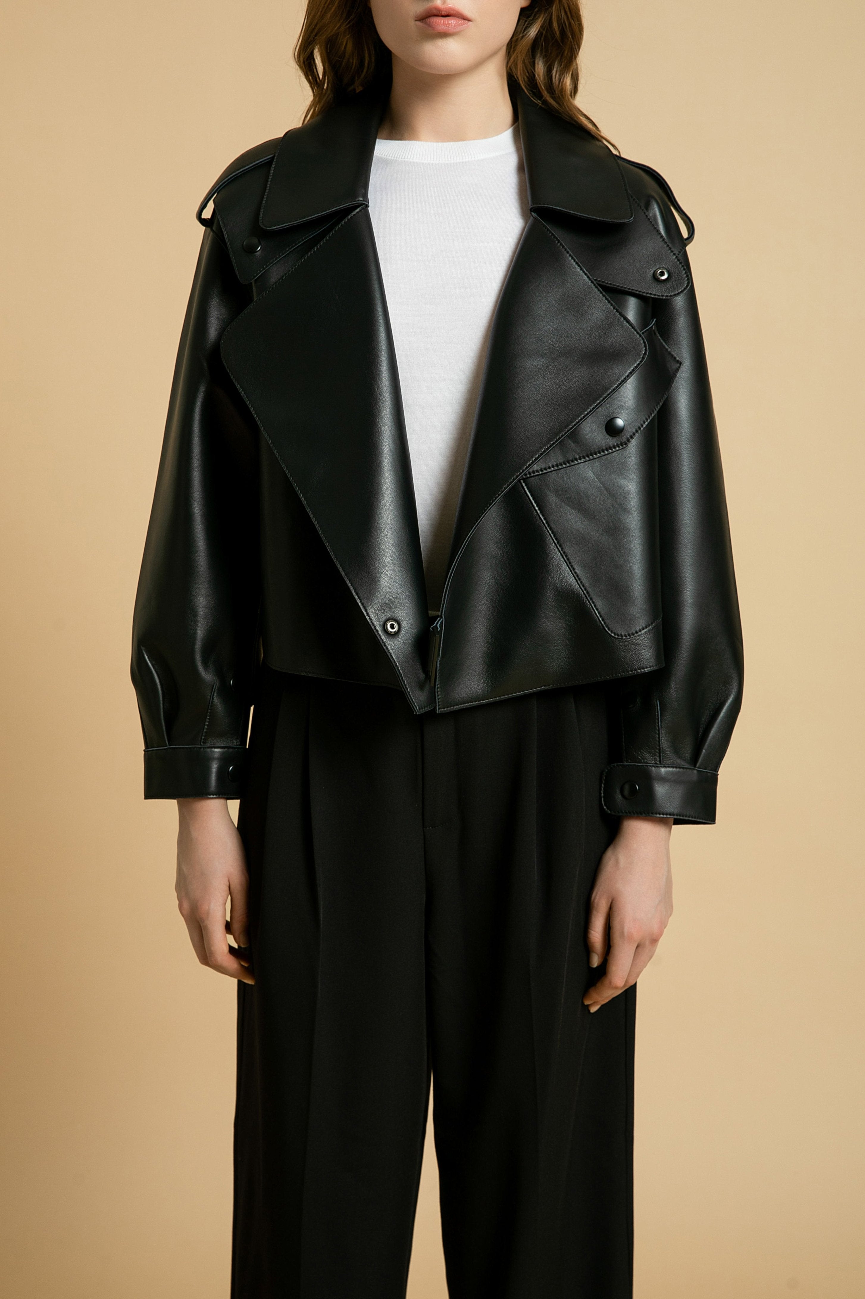 Lonoco | Ronnie Biker Jacket in Black