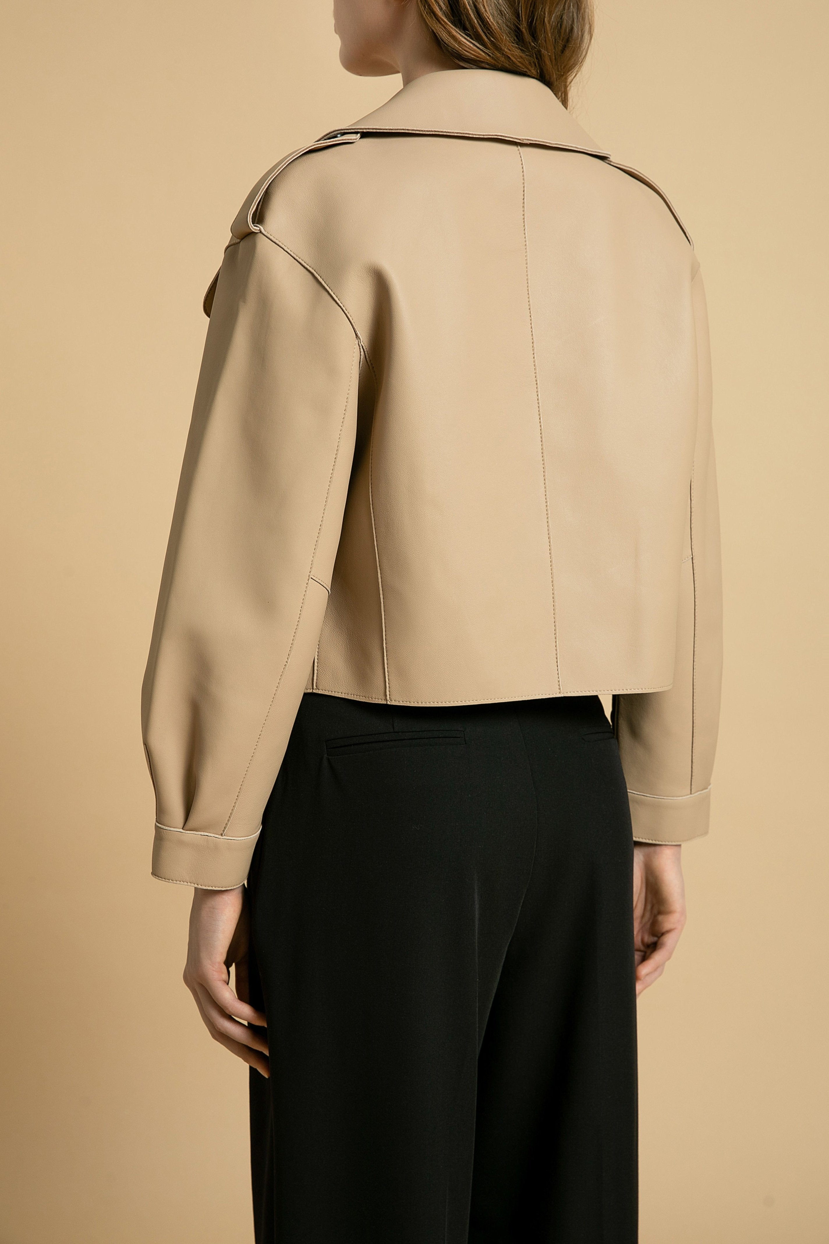 Lonoco | Ronnie Biker Jacket in Khaki