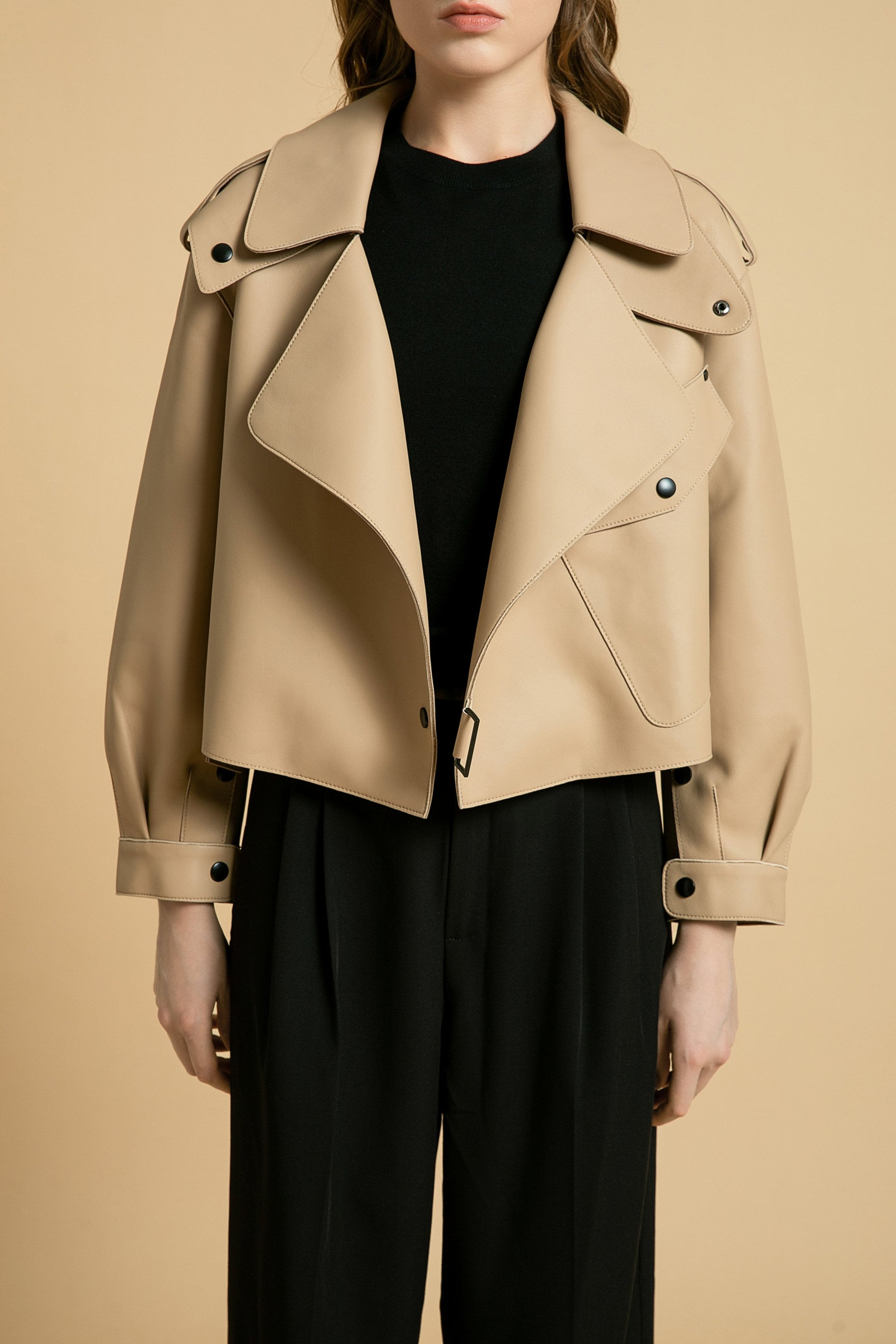 Lonoco | Ronnie Biker Jacket in Khaki