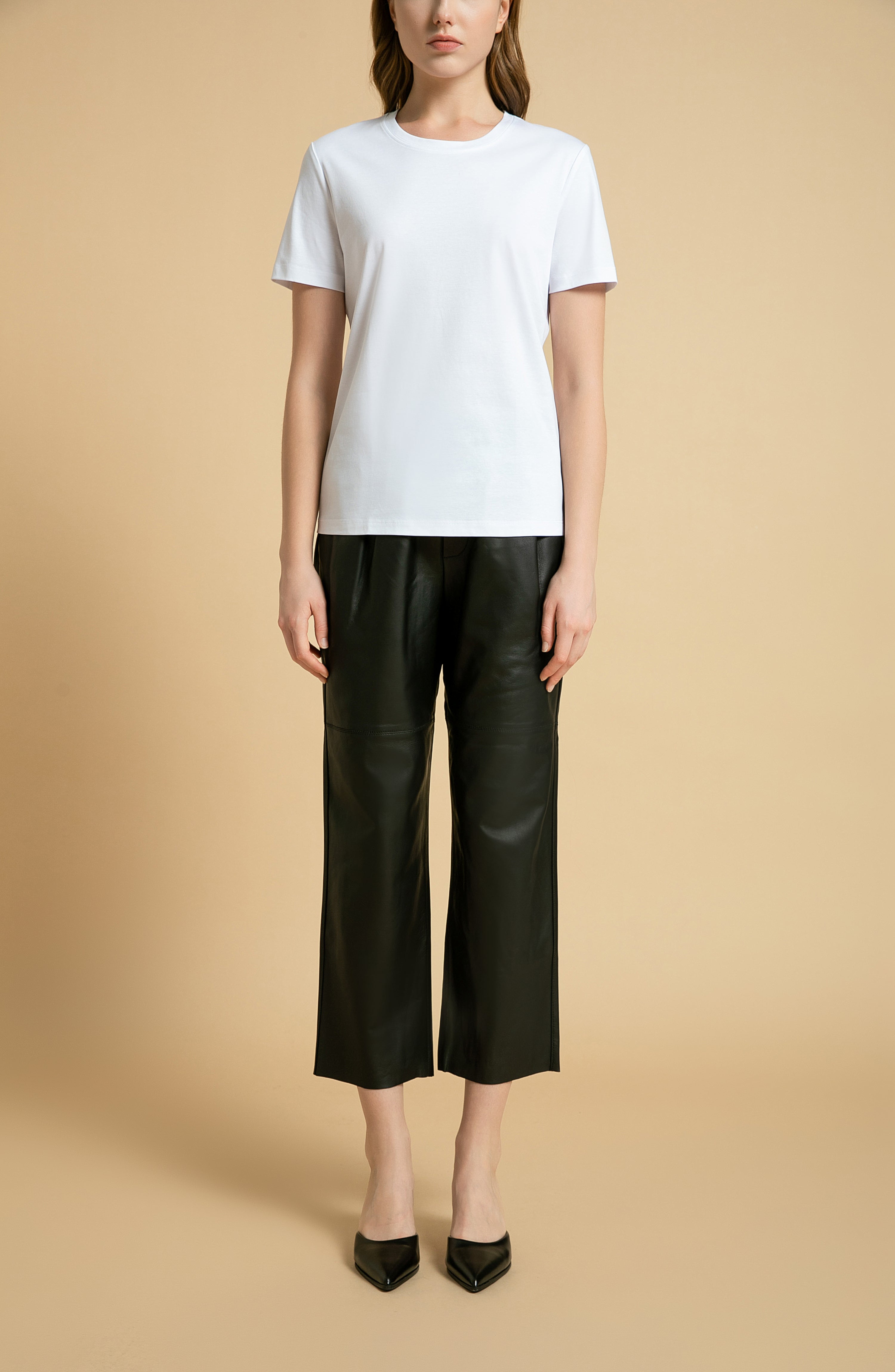 LONOCO | Bree Mulberry Silk-Cotton T-Shirt in White