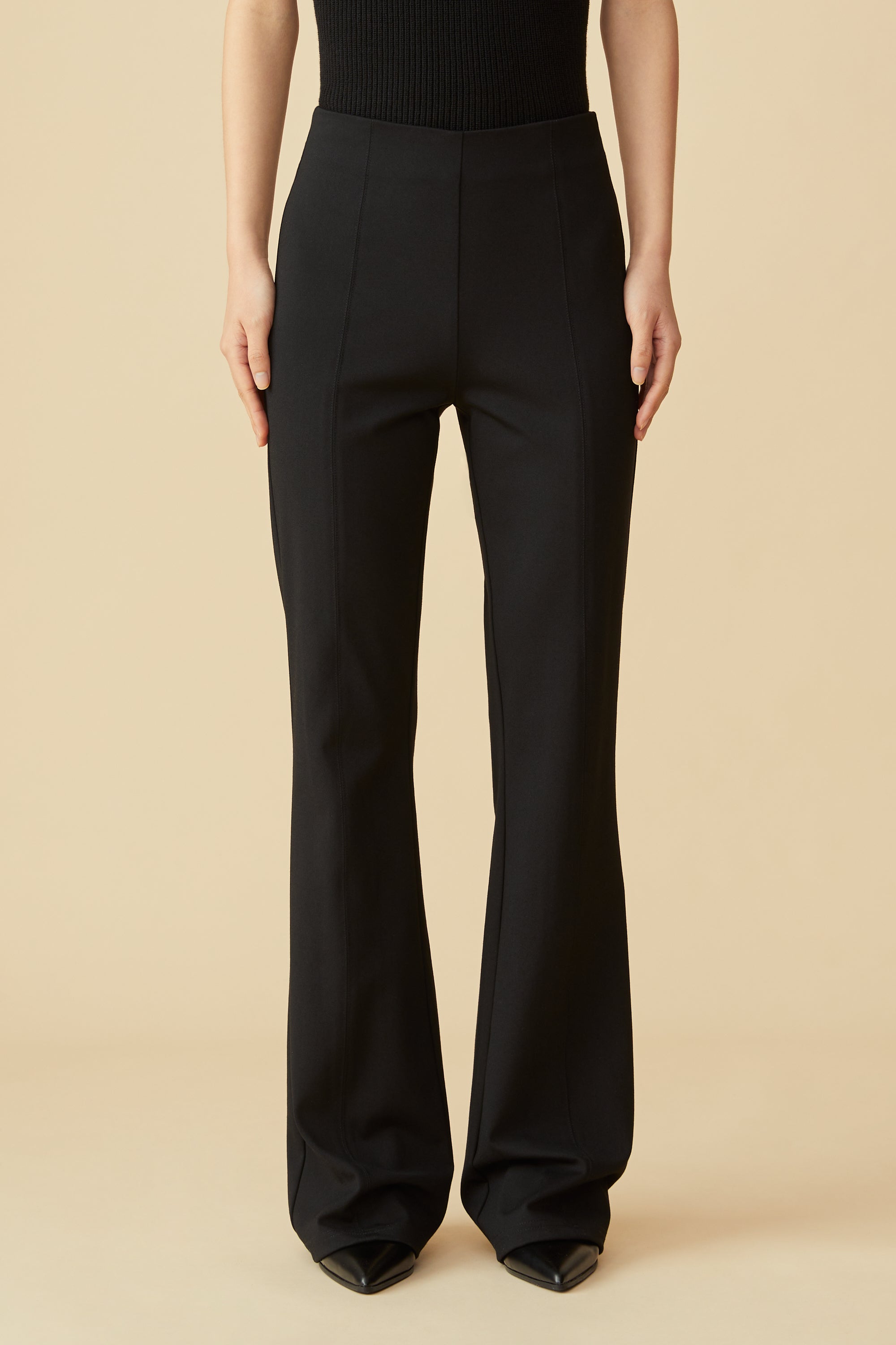 LONOCO | Mackenzie Flared Pants in Black